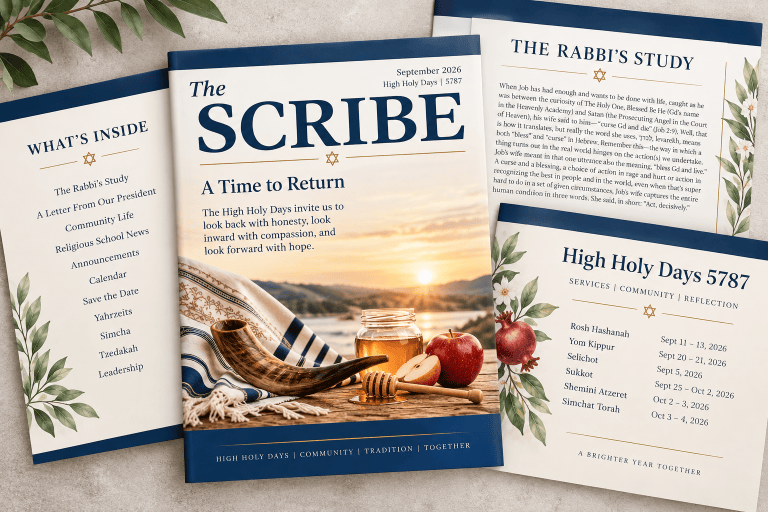 The Scribe publication design portfolio mockup