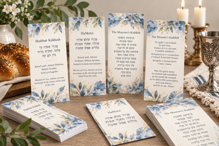 Prayer and blessing card print resource portfolio mockup